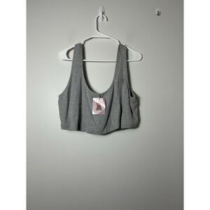 NEW! Savage Fenty By Rihanna Bralett Sz 3XL Gray Ribbed Comfort Wireless